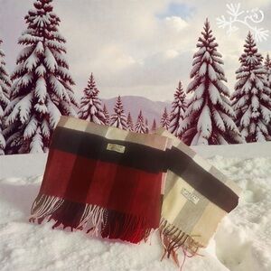 Pair of Authentic Burberry Nova Check Wool/Cashmere Blend Scarves.